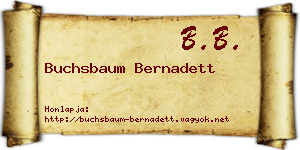Buchsbaum Bernadett névjegykártya