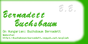 bernadett buchsbaum business card